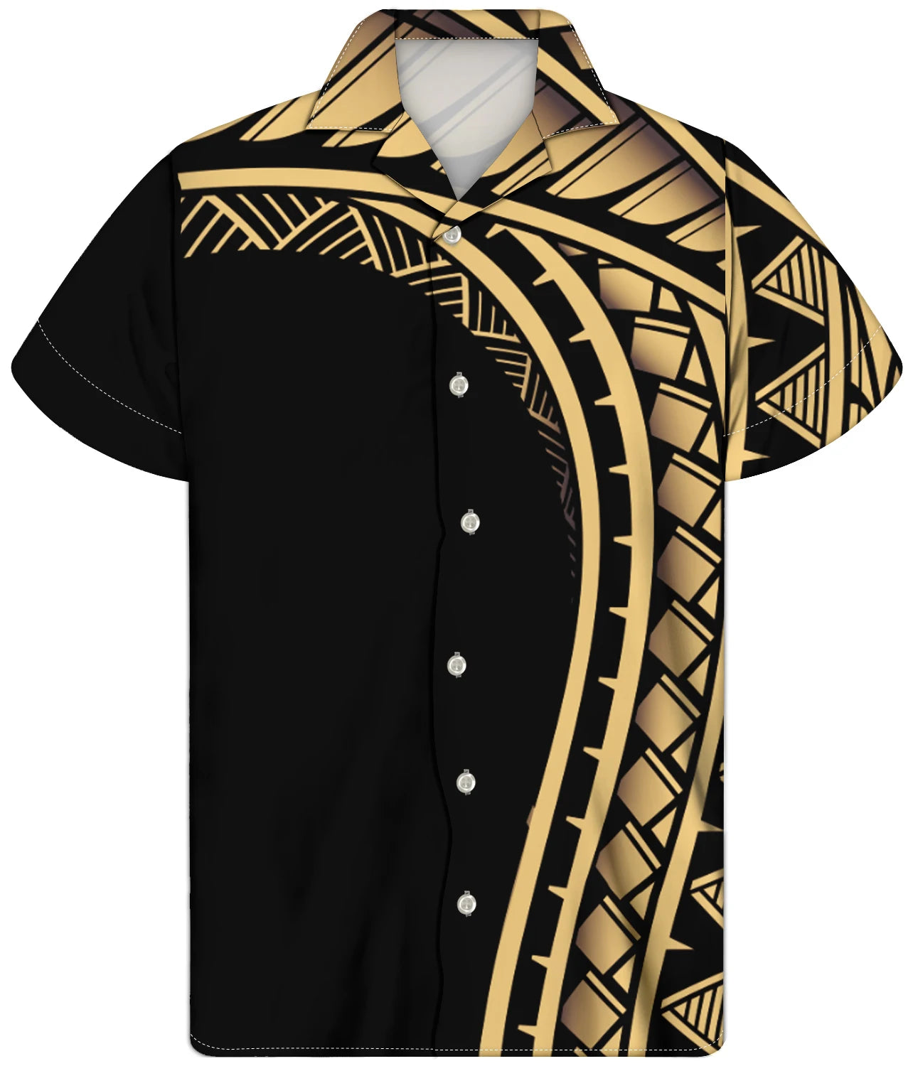 Men's Casual T-Shirts Cheap Shirts Gold Stripes 3D Print Street Fashion High Quality Polynesian Culture Oversized Shirts