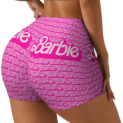 Custom Cute Barbie Volleyball Biker Gym Shorts Women Athletic Workout Yoga Shorts