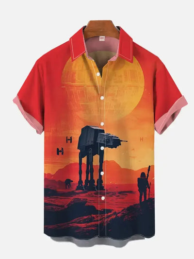 Casual Starwars- Summer Shirts Men Women Hawaiian Short Sleeve Shirt Casual Boys Clothes Girls Teen Shirts Fashion Tshirt Man