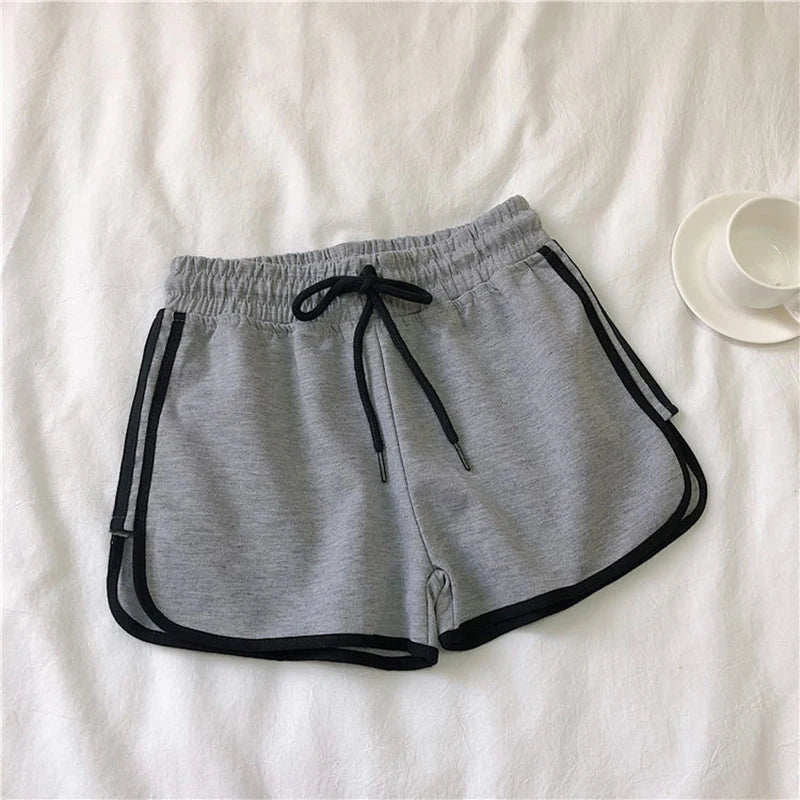 Summer High-Waisted Elastic Loose Sports And Casual Running Shorts For Women