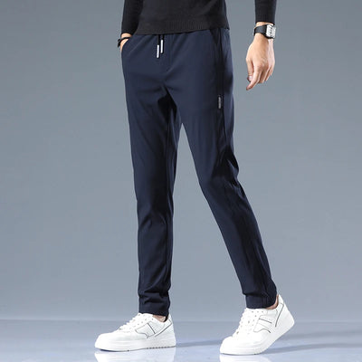 Stretch Casual Pants Men Classic Lightweight Slim Fit Trousers for Men Summer Straight Drawstring Joggers Solid khaki Pants Male