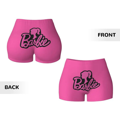 Custom Cute Barbie Volleyball Biker Gym Shorts Women Athletic Workout Yoga Shorts