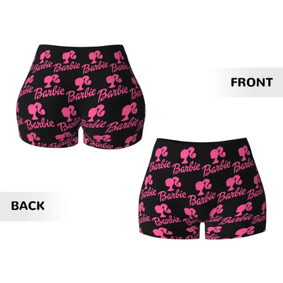 Custom Cute Barbie Volleyball Biker Gym Shorts Women Athletic Workout Yoga Shorts