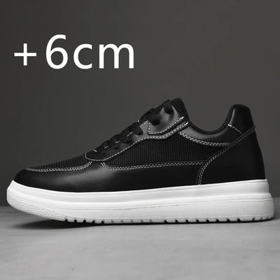 Genuine Leather Heighening Elevator Shoes Height Increase Shoe Men Insole 6 8CM Men Sneakers Sport zapatos para hombre