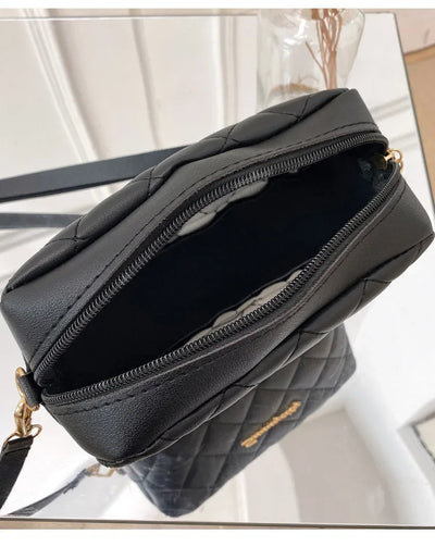 Tassel Small Messenger Bag For Women 2024 Trend Lingge Embroidery Camera Female Shoulder Bag Fashion Chain Ladies Crossbody Bags