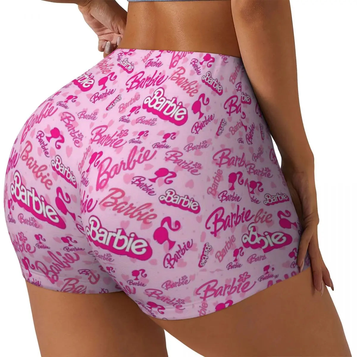 Custom Cute Barbie Volleyball Biker Gym Shorts Women Athletic Workout Yoga Shorts