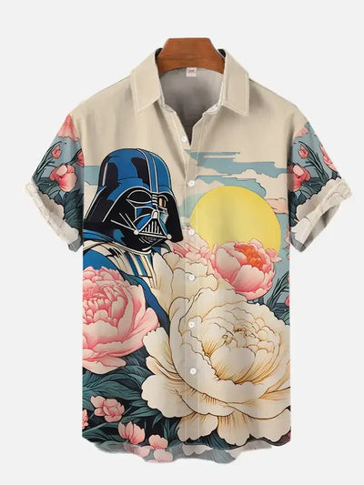 Casual Starwars- Summer Shirts Men Women Hawaiian Short Sleeve Shirt Casual Boys Clothes Girls Teen Shirts Fashion Tshirt Man