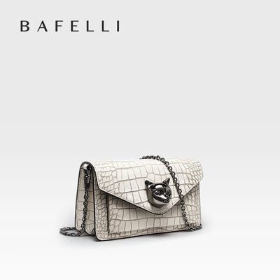 BAFELLI 2024 NEW WOMEN'S BAG FASHION TREND CLUTCH CAT CORSSBODY HANDBAGS LUXURY BRAND DESIGNER SHORTY CHAIN BUY SEPARATELY