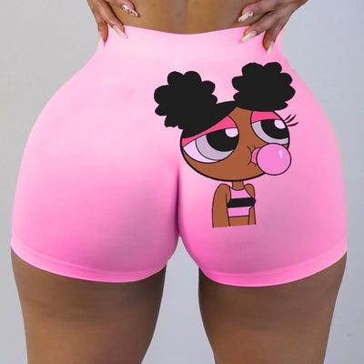 Plus Size Sexy Women's Biker Shorts Fashion Summer Clothes for Women High Waist Sweat Pants Fitness Fanta Booty Shorts