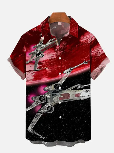 Casual Starwars- Summer Shirts Men Women Hawaiian Short Sleeve Shirt Casual Boys Clothes Girls Teen Shirts Fashion Tshirt Man