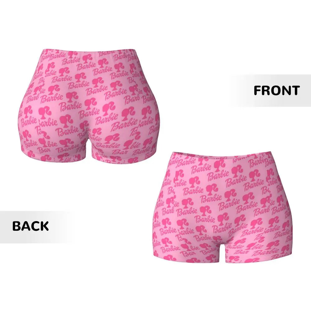 Custom Cute Barbie Volleyball Biker Gym Shorts Women Athletic Workout Yoga Shorts