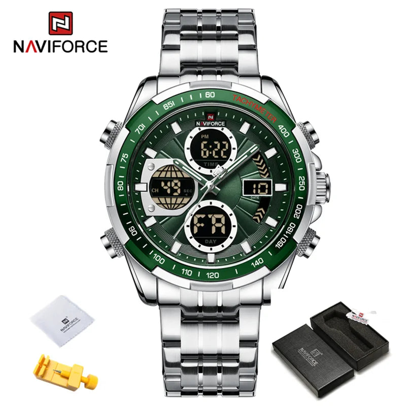 NAVIFORCE Fashion Military Watches for Men Luxury Original Digital Sport Chronograph Waterproof Quartz WristWatch Free Shiping