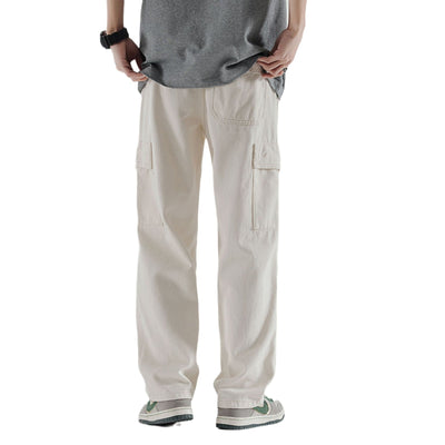 Men's Relaxed-Fit Cargo Pants in Beige - Casual Streetwear