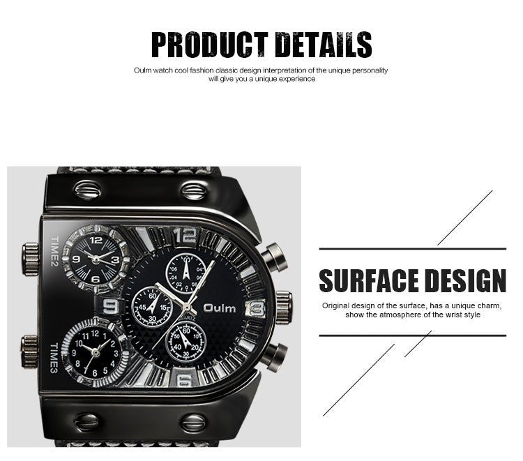 Men's Double Display Quartz Wristwatch