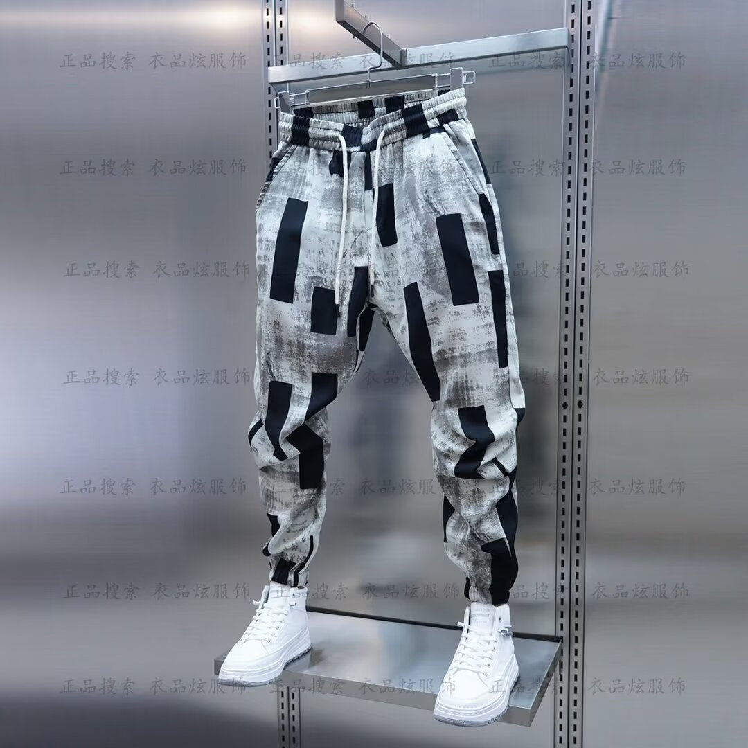 Printing Men Loose Casual Trousers